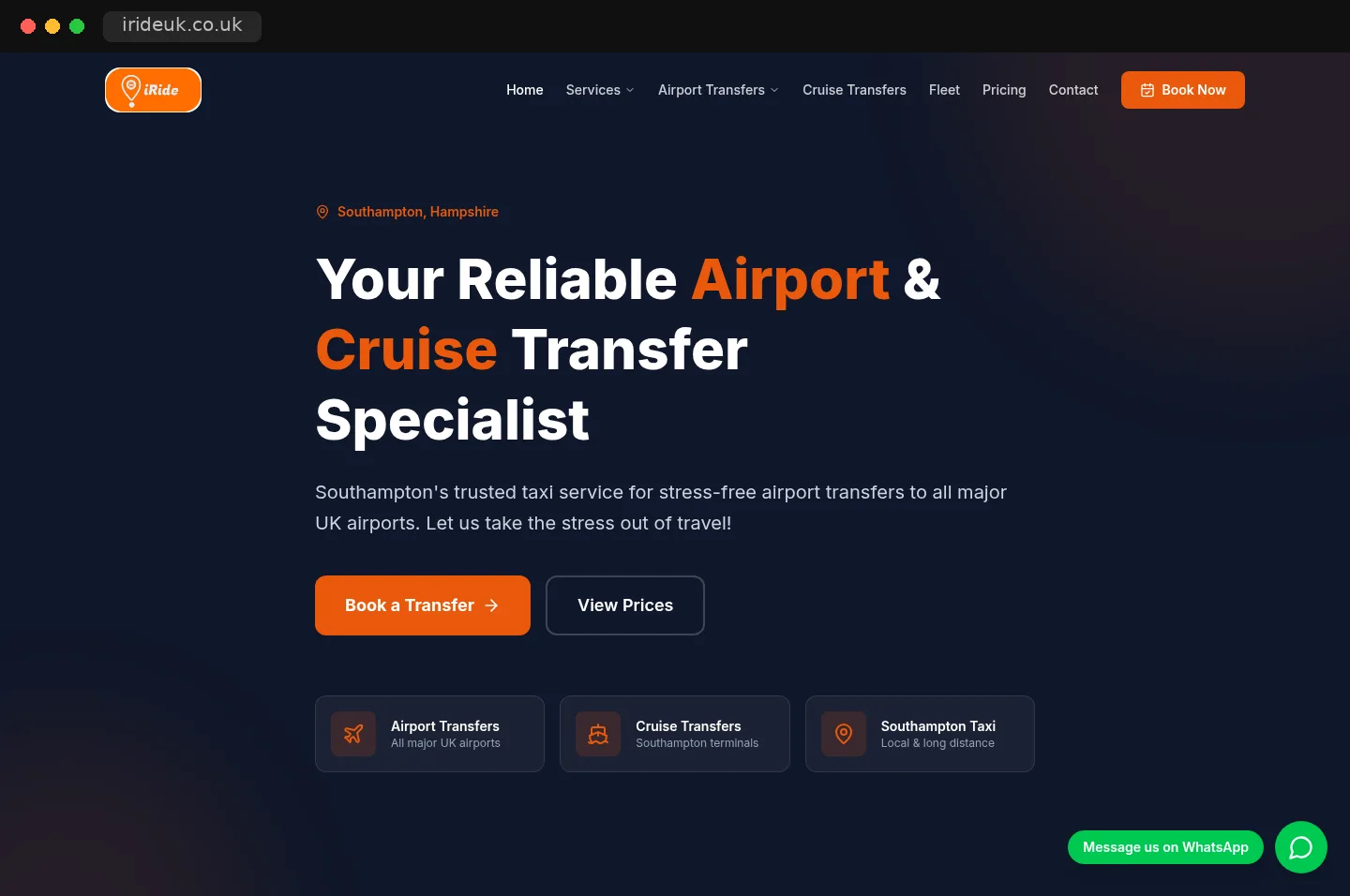 iRide Taxis website built by ViralMouth