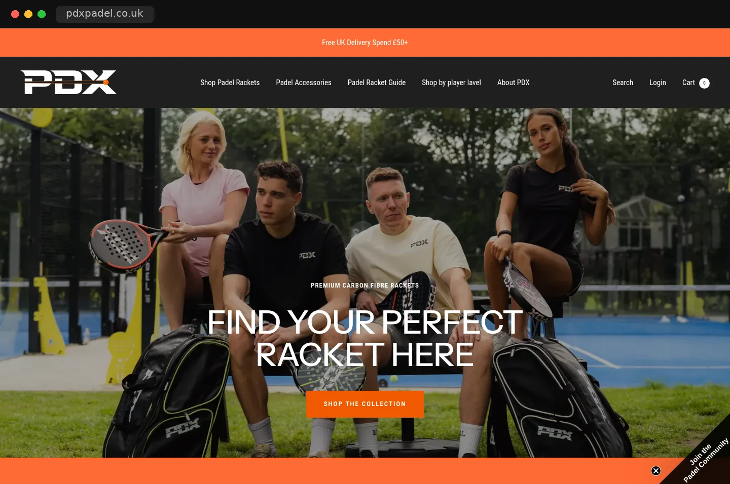 PDX Padel website built by ViralMouth